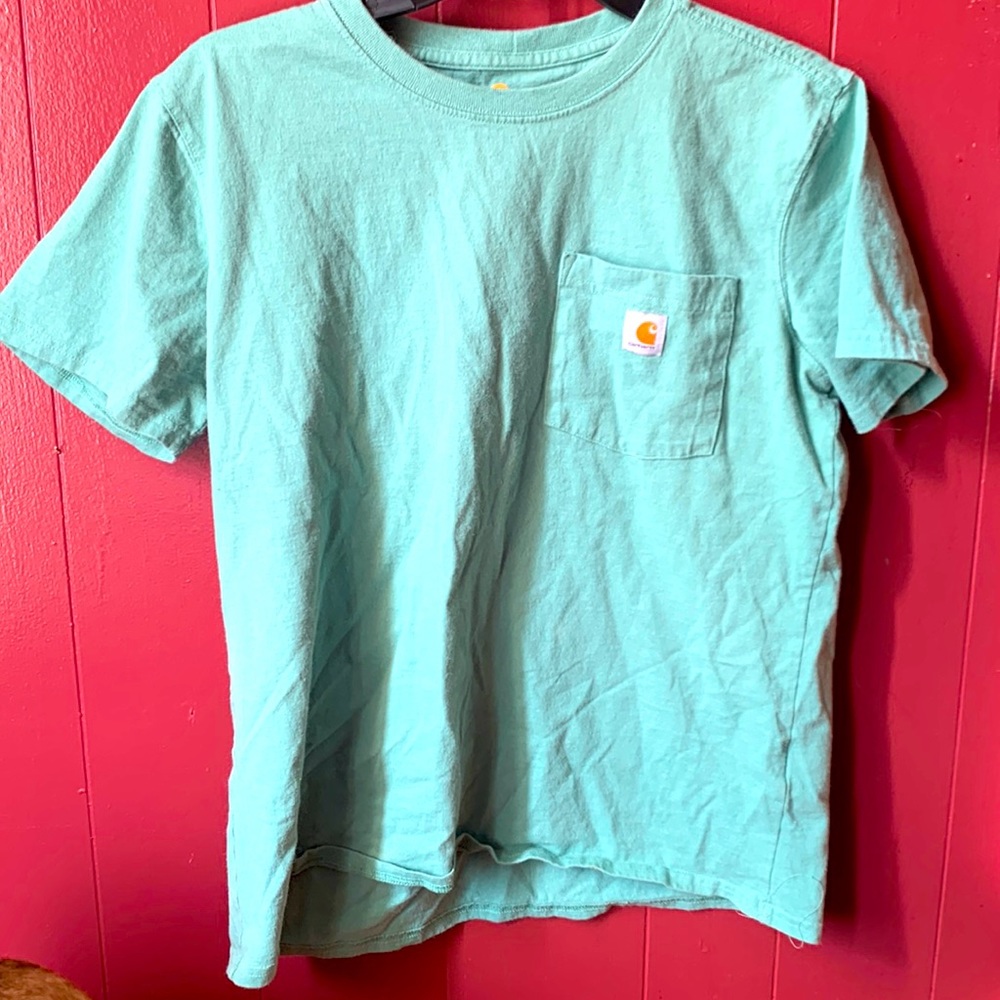 Neon green carhart tee